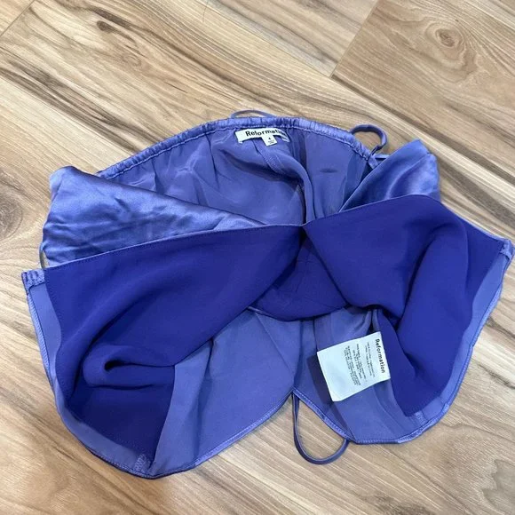 Reformation Beba Silk Two Piece + Jacaranda - Picture 8 of 8